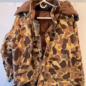 Field & Stream Vintage Camo 2-in-1 Hunting Coat + Bomber Jacket Men’s XL